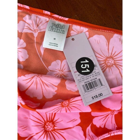 NWT Wild Fable pink floral swim cover skirt Size M - Picture 6 of 7